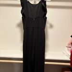 Francesca's Black Ruffled Wide-Leg Jumpsuit Photo 6