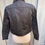 Jou Jou Black Waxed Denim Jacket Women’s Large Photo 3