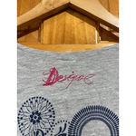 Desigual Long Sleeve Boho Tunic Dress Multicolor Print V-Neck Women’s XL Photo 4