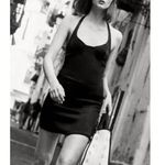 ZARA Satin Bustier Mini Dress LARGE Black Lingerie Style open back Seamed NEW Photo 3