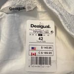 Desigual  White Pencil Skirt Woven Embroidery US 8 New Photo 3