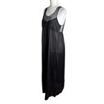 Vintage 70s Paramount Sheer Nylon Nightgown Large Black Polka Dot Mesh Empire Photo 5