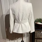 Tahari NWT Crepe Asymmetric Pleated Belt Blazer/Blouse cover jacket avant-garde Futuristic Minimalist Modern Tomboy Masc Boss Lady Work Office Photo 4