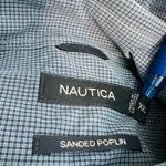 Nautica  Sanded Poplin Men's Blue Short Sleeve Shirt Photo 5