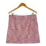 Loft  Pink Tweed Pocket Shift Mini Skirt Pockets Career Casual Women Size‎ 10P Photo 6
