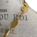 Vintage Gold Tone Ancient Roman Coin Medallion Statement Necklace Photo 7