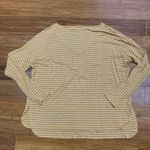 American Eagle  Top womens Medium Yellow Soft & Sexy Striped‎ Long Sleeve V-Neck Photo 2