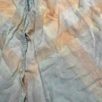 Gap Womens Plaid Button Down Shirt Short Sleeve Tie Sleeve Pastel Size M Photo 1