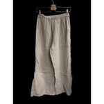 Scandal Italy Cassia Sz S Pull On Drawstring Elastic Beach Pants Side Button Tan Photo 1