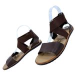 Sorel Ella Brown Leather Elastic Stretch Sandals Women’s Size 8 Photo 1
