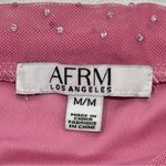 AFRM Desani Mini Skirt Rhinestone Dotted Ruched Sparkly Mauve Pink Medium New Photo 5