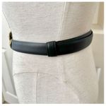 Chico's Chico’s black leather Metal adjustable belt Photo 2