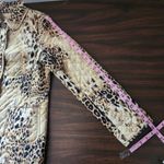 Dana Buchman Quilted Jacket Animal Print Leopard Lightweight Blazer Size M Photo 7