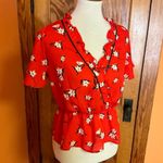 Sienna Sky  Bright Floral V neck Top Photo 6