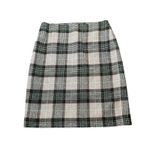 Talbots  Plaid Mini Skirt Womens Size 8 Black Gray Wool‎ Blend Photo 1