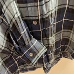 Rock & Republic Blue Gray Plaid Button Up Shirt Top Blouse Women 3X NWT NEW Photo 2