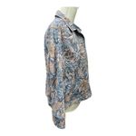 Westbound Ladies Blue/ Pink Floral Jacket Size PL Stretch LS Button Up Collared Photo 1
