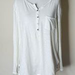 Free People We the Free White Burnout Henley Photo 1