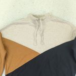 Pact  Color Block Mock Neck Sweatshirt Organic Cotton Women's Large Casual Comfy Photo 2