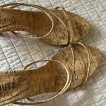 Schutz  anthro Evenise strapy 90’s Y2K Kitten Heel Sandals Natural cork size 9 Photo 8