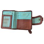 Fossil  Brown Leather Colorful Details Wallet Photo 1
