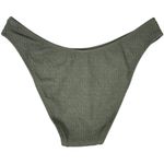J.Crew  Textured curved-waist‎ cheeky bikini bottom in General Surplus L NWT Photo 2