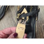 Cole Haan  New York Grove Thong Grove Sandals Black Python Flats Shoes 9.5B Photo 4