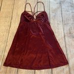 Auden Satin‎ Babydoll Lingerie Slip Dress Women's Size Large Strappy Burgundy Red Photo 2