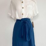 The Fifth Label Solid Blue Wrap Skirt Photo 0