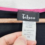 Taboo Y2K 90s Brats Black and Pink Ruffled Faux Wrap Maxi Dress V Neck Size 1X Photo 3