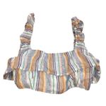 Tularosa  Penelope Multi Striped Printed Cropped Top Ruffle Beach S Photo 4