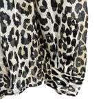 Equipment Femme Blouse Silk Leopard Print Button Up Long Sleeve Sheer Small Photo 5