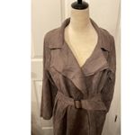 Akira Back in the Day Faux Suede Classic Style Trench Coat, L Photo 4