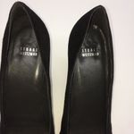 Stuart Weitzman Mid Heel Black Suede Pump with Crisscross Details at the Vamp Photo 5
