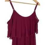 Show Me Your Mumu Caitlin Ruffle Maxi Dress Burgundy  Medium Photo 2