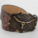SheIn Women's Western Style Embossed Vintage Boho Buckle Belt Photo 0