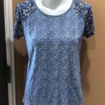 Lucky Brand  short sleeve blue floral shirt Photo 0