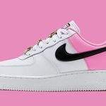 Nike White Pink Black Air Force 1’s Size 8.0 Photo 0