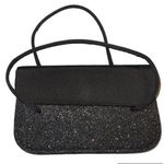 Vintage Womens Handbag Clutch Small Black Glitter Sparkle Formal Party Classic Photo 0