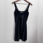 Victoria's Secret  gold label Vintage Black Lace satin mini dress babydoll M Photo 1