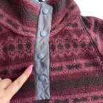 Carhartt Relaxed Fit Fleece Pullover Size M Port Maroon Southwestern New Photo 4