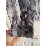 Nicola Women's Vtg 12 Blue Striped Floral Satin Blouse‎ Office Corpcore Feminine Size 10 Photo 4