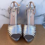 Fendi Favorite T-strap platform sandal in argento and steel size IT 39.5 US 9.5 Photo 2