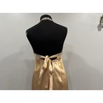 Mori Lee Light Gold Satin Vintage VTG Halterneck Gown Dress 13/14 Photo 6