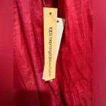 AQUA Ruffle Yoke Tie Neck Top Blouse 100% Exclusive Size XL Photo 6