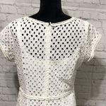 Madison Leigh White Belted Eyelet Sheath Dress Preppy and Chic Sizeb10 Photo 6