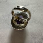 Amethyst Genuine Stone 925 Sterling Silver Ring Purple Photo 1