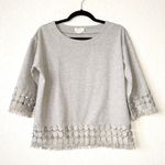 Molly Bracken Lili Sidonio x  Gray Cut Out Fringe Top Size Small Photo 0