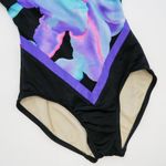 One Piece Vintage 80s The Slim Suit Floral Swimsuit Photo 6