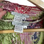 Alberto Makali VTG Embellished Crinkle Plisse 2 Piece Jacket Set Pink Green M Photo 2